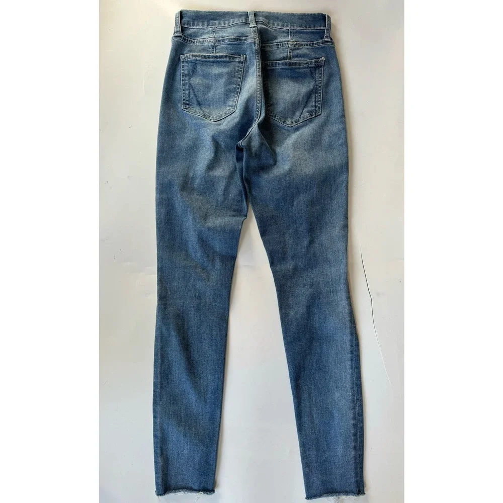 kendel and Kylie distressed raw hem whitewashed kontour High-Rise jeans size 26 - Picture 2 of 4